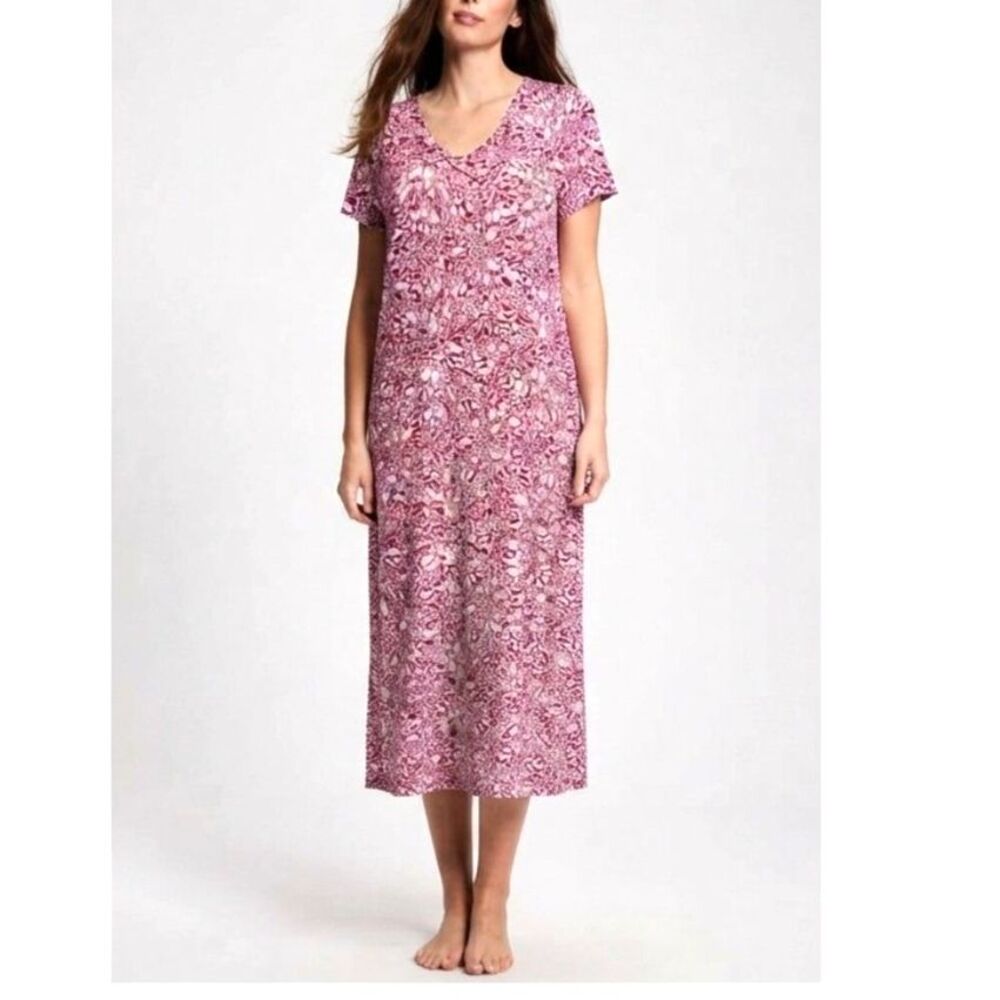 Soma Cool Nights Short Sleeve Long Sleepshirt Sz XL NWT Cozycore - Picture 1 of 8